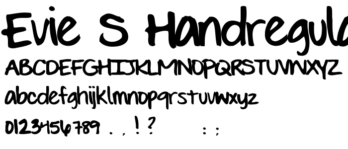 EVIE_S HANDRegular font